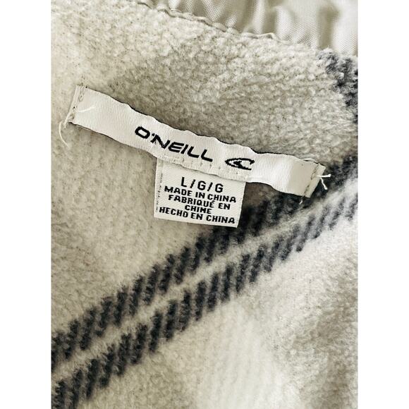 O'Neill Soft Plaid Fleece Shacket Top Pockets - Picture 5 of 12